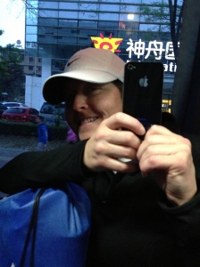 Jan and I photograph each other before the bus leaves. GWCM 2013.