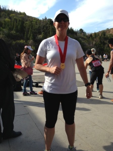 Jan and her participation medal. GWCM 2013.